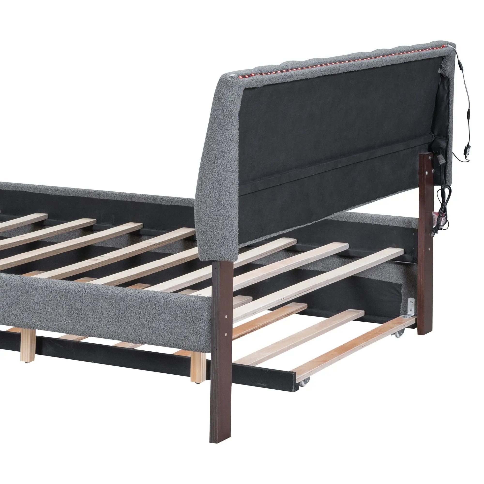 Upholstered Platform Bed With Trundle by HouseOfZazla