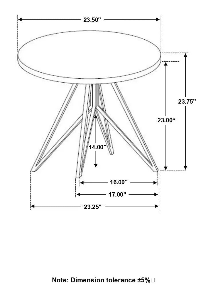 Hadi Round SmartTop Side End Table Cement and Gunmetal by Unique Piece Furniture