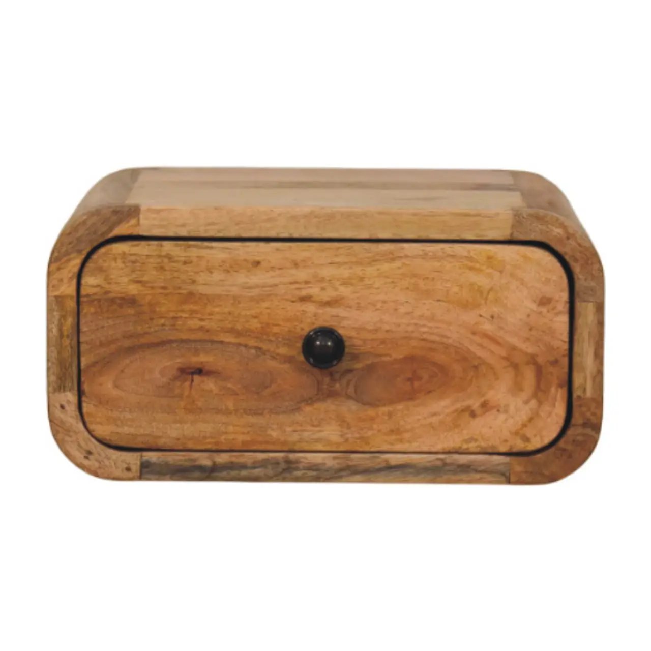 Avora Mini Wall-Mounted Oak-ish Nightstand, 1-Drawer by HouseOfZazla