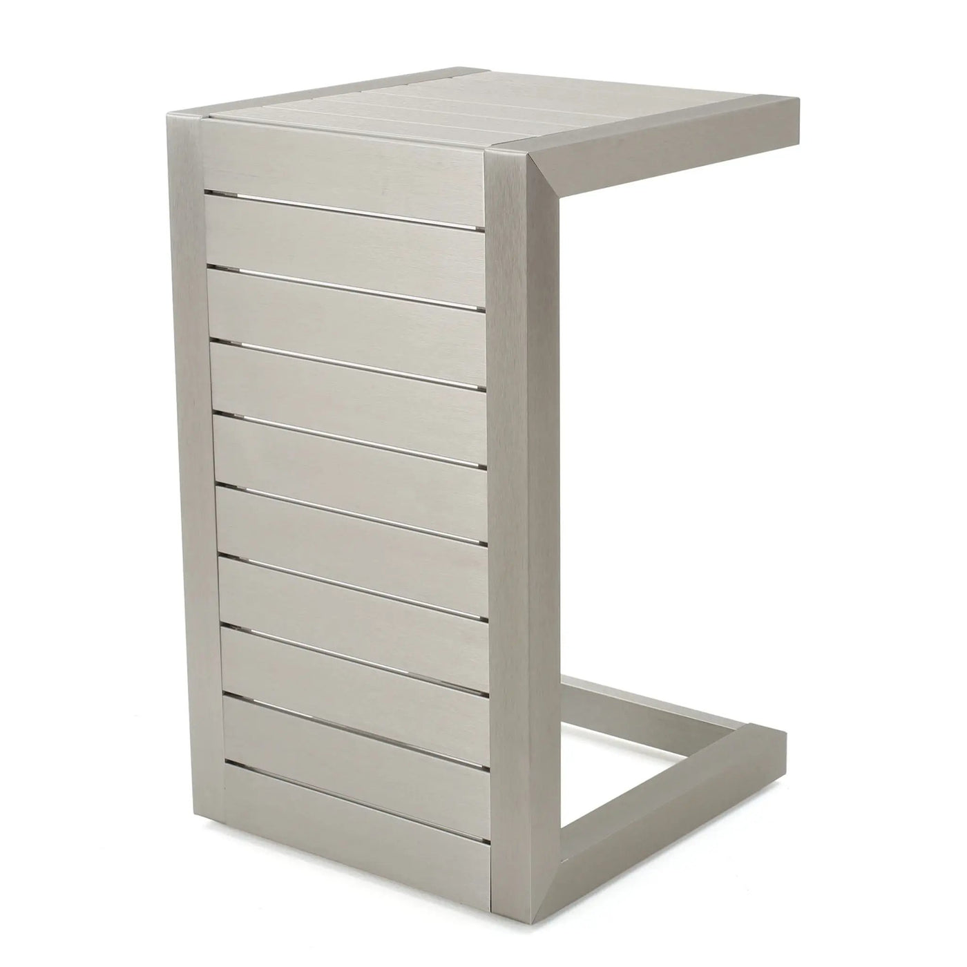 Aluminum Outdoor C-Shaped Side Table for Patio by HouseOfZazla