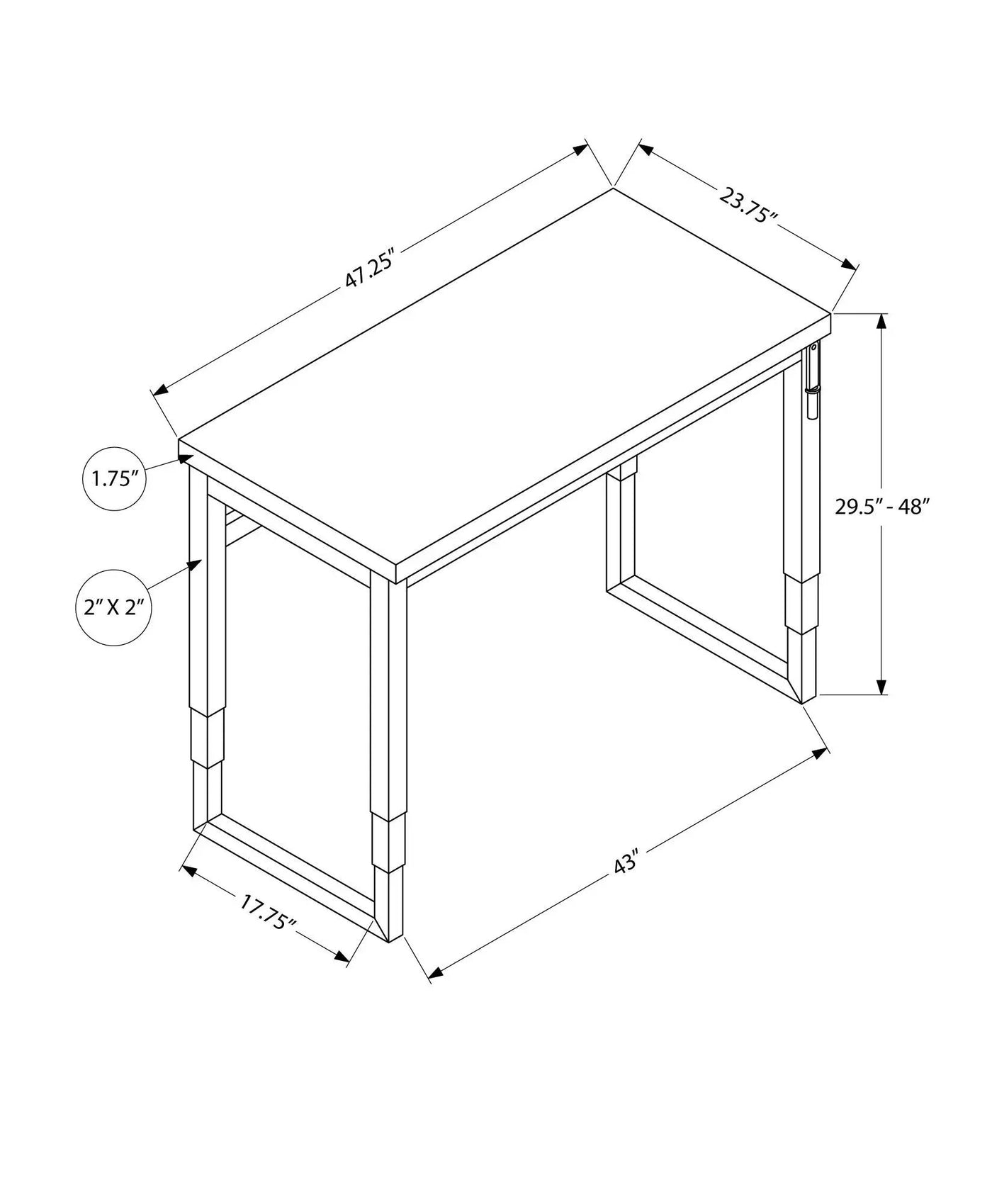 Adjustable Standing Computer Desk for Home Office by HouseOfZazla