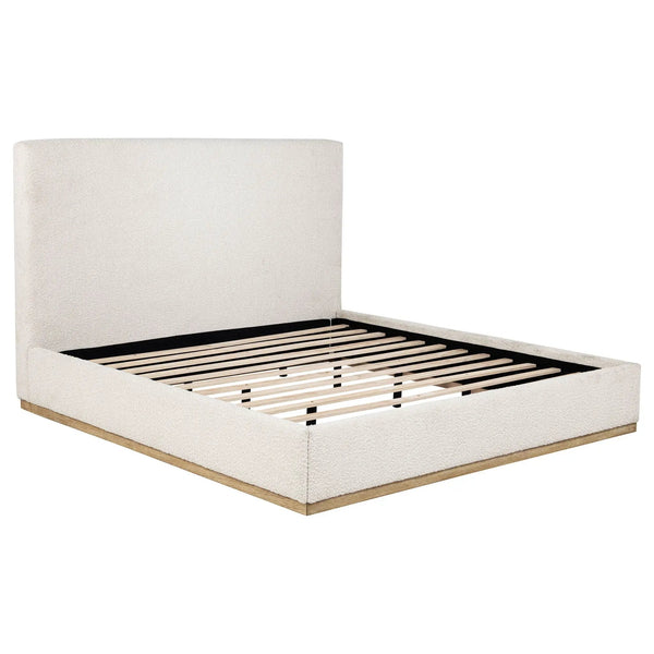 Knox Upholstered EASTERN KING Panel Bed Cream