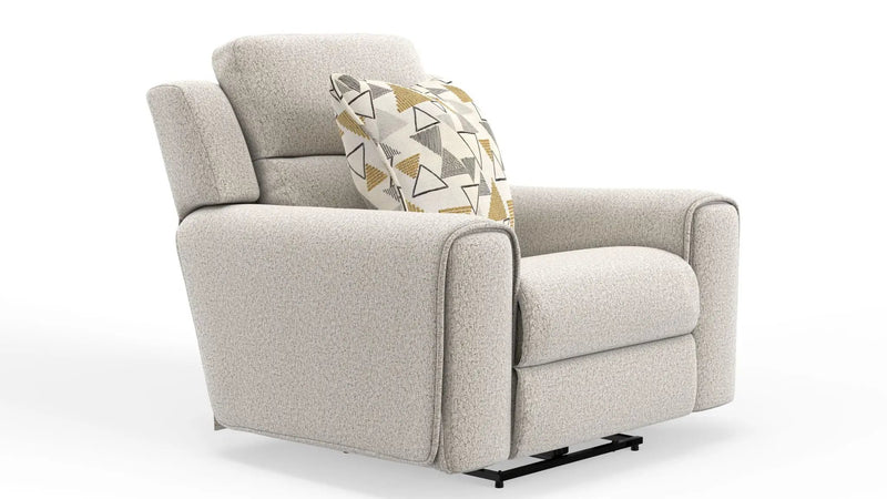 Micah - Power Headrest Power Deep Seat Lay Flat Recliner - Oatmeal by Unique Piece Furniture