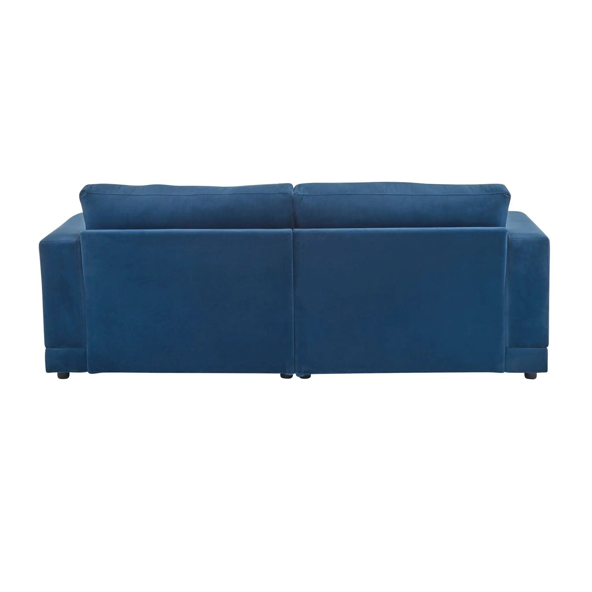 Modern Square Arm Sofa With Soft Fabric Upholstery, Deep Cushions by HouseOfZazla