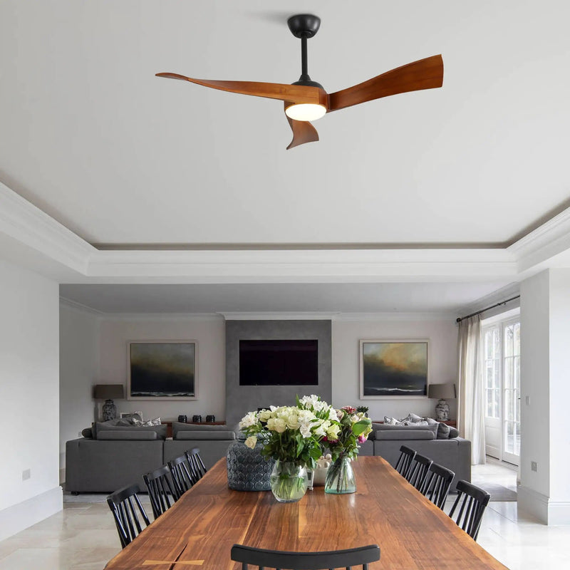 Ceiling Fan With Reversible DC Motor - Black by HouseOfZazla
