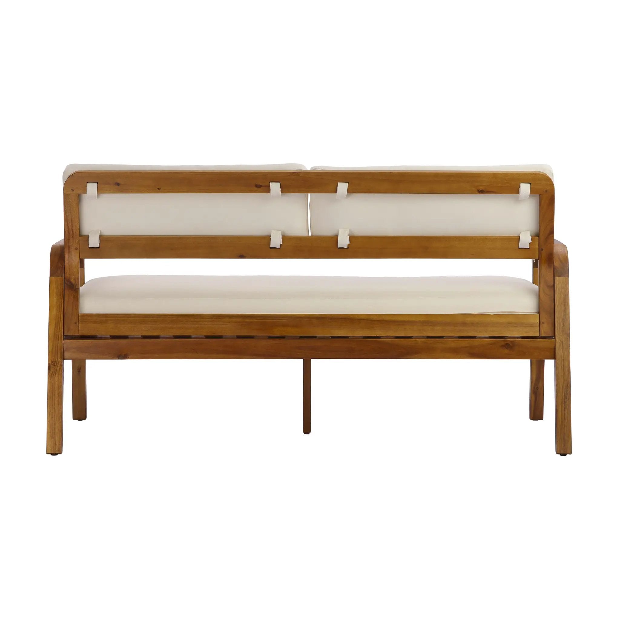 2 Pieces Outdoor Sofa Set with Cushions - Teak by HouseOfZazla