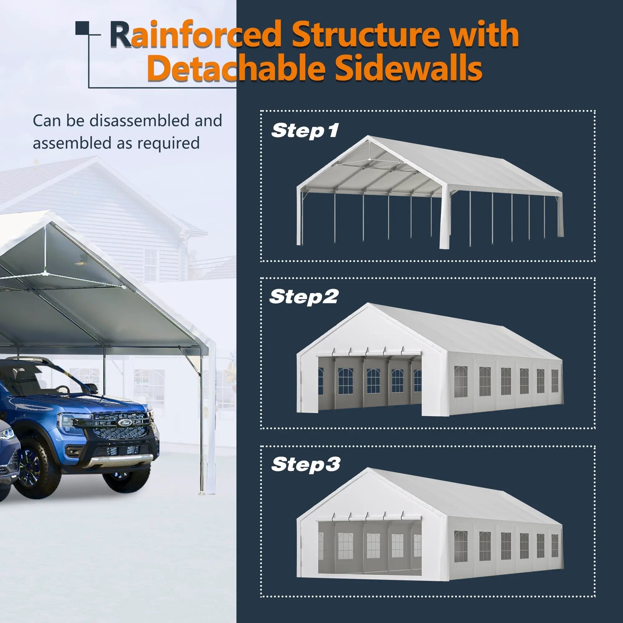20x40FT Heavy Duty Party Tent with Removable Sidewalls by HouseOfZazla