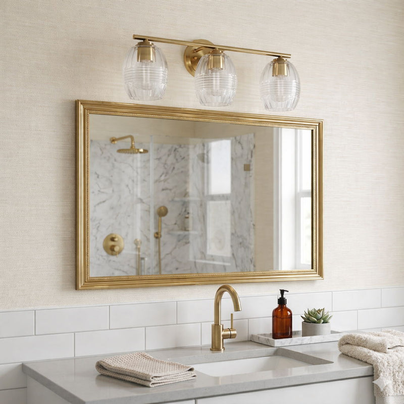 Luster 3 Lights Vanity With Clear Glass, photo 9 of 10