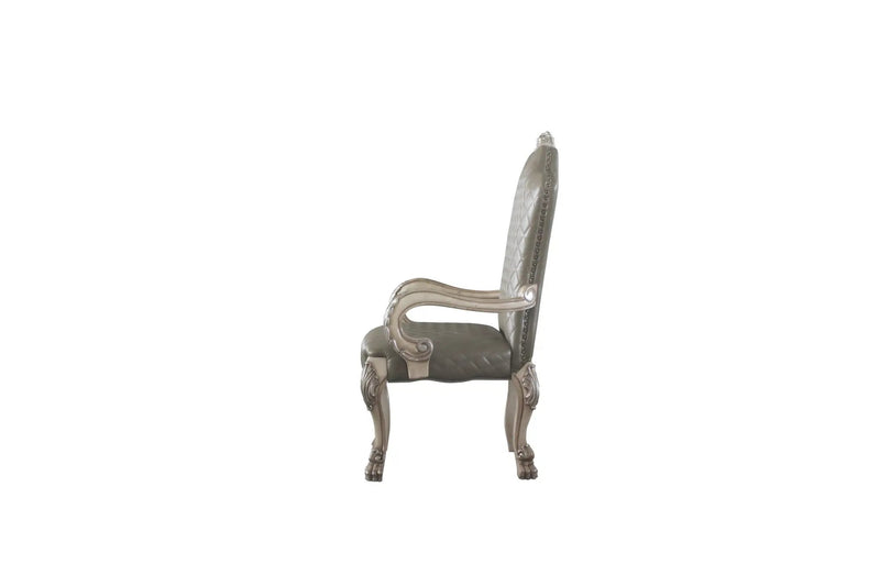 Dresden Synthetic Leather & Vintage Bone Dining Chair by HouseOfZazla