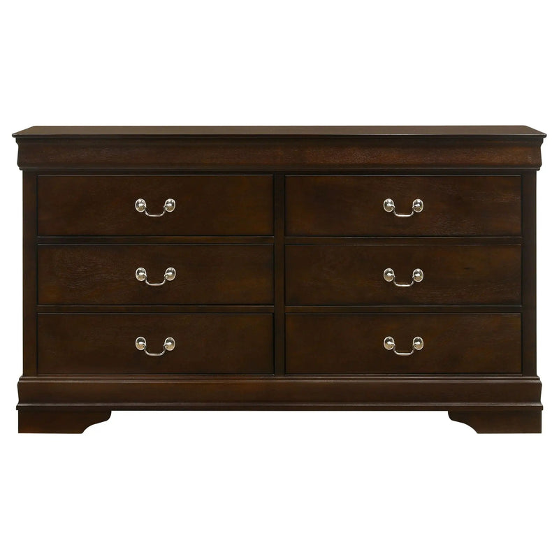 Louis Philippe 6-drawer Dresser Cappuccino by Unique Piece Furniture
