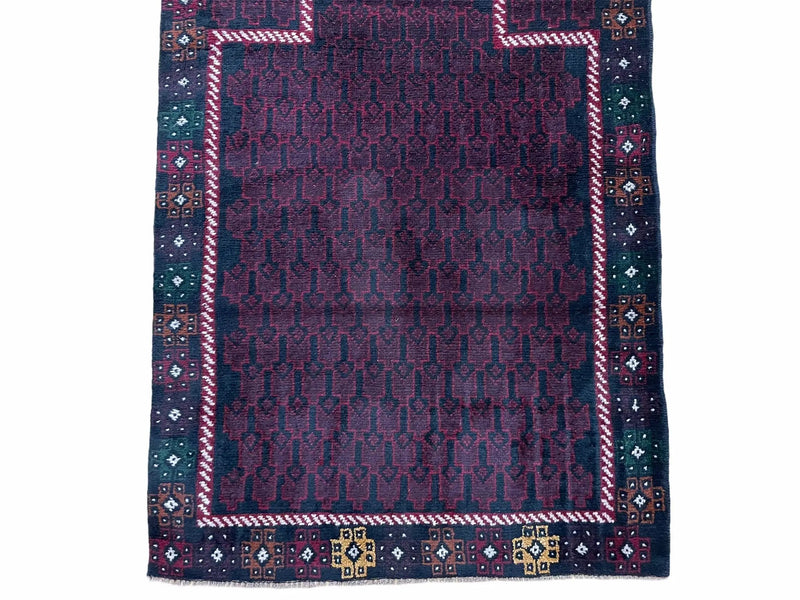 3 X 5 Vintage Handmade Tribal Wool Rug Baluchi Rug Afghan Rug Balouch Rug 3x4.7 by Jewel Rugs