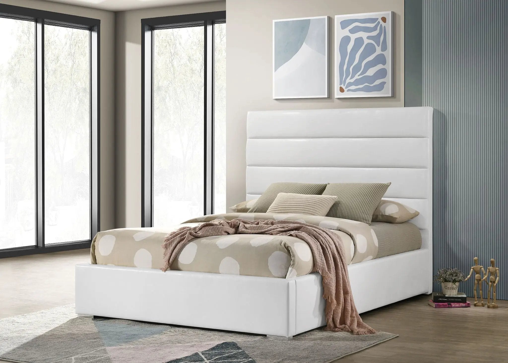 Felicity 53-inch Upholstered Full Platform Bed White by Unique Piece Furniture