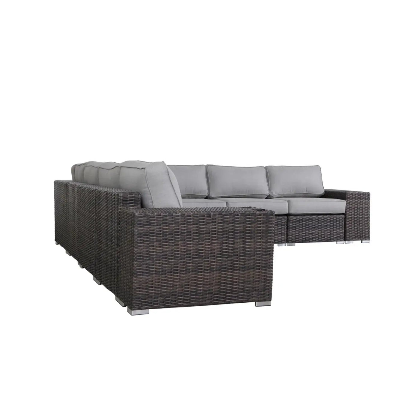 Modern Rattan Wicker Seating Group With Cushions by HouseOfZazla