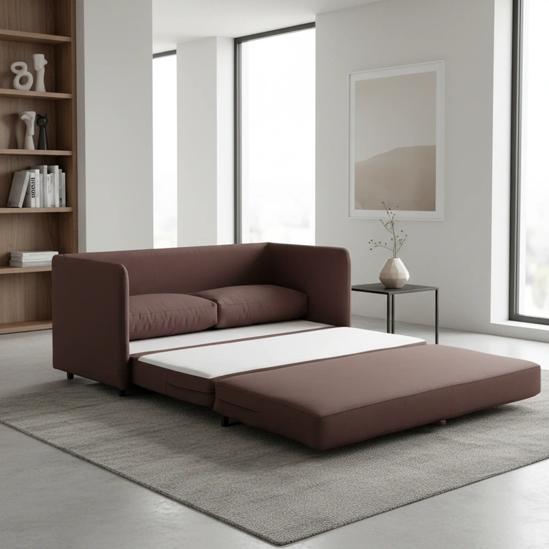Container Furniture Direct Kathy Collection Modern Contemporary Fabric Upholstered Livingroom Loveseat Sleeper by HouseOfZazla