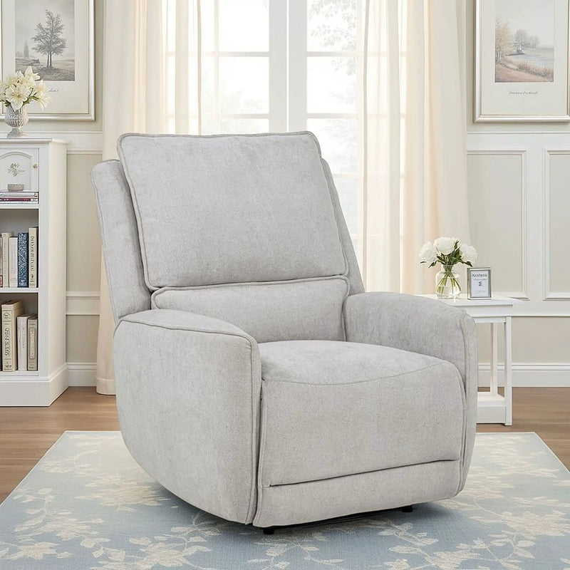 Sylmar Chenille Upholstered Power Recliner Dove Grey by Unique Piece Furniture