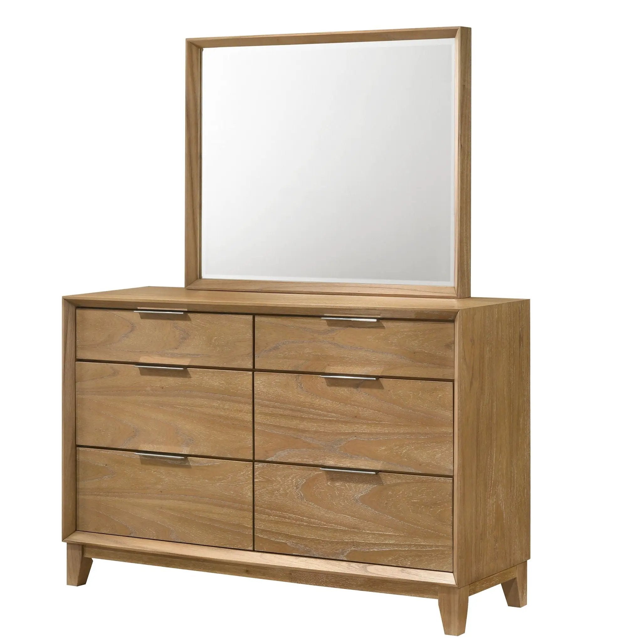 6 Drawer Storage Dresser, Bedroom Furniture - Natural Wood by HouseOfZazla
