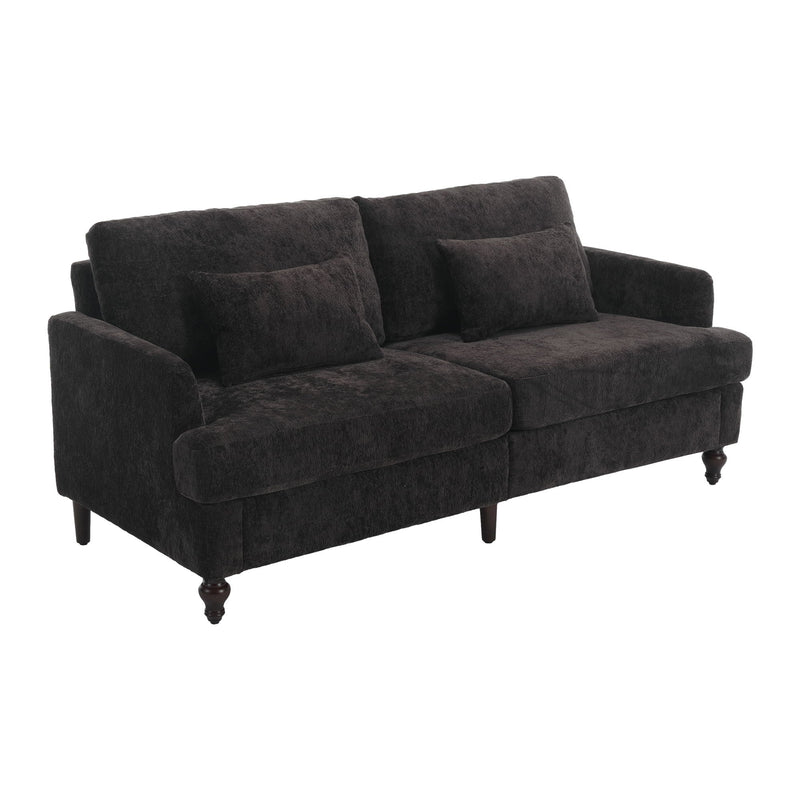 Mid Century Modern Fabric Loveseat Sofa, 2 Seat Upholstered Couch by Unique Piece Furniture