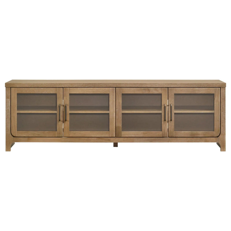 Brenham 79-inch 4-door TV Stand Media Console Washed Oak by Unique Piece Furniture