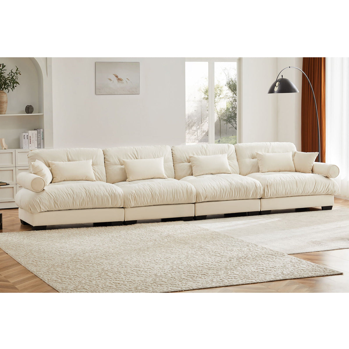 Oversized Modular Sectional Sofa with Deep Seat – Available in Dark Gray, Blue, or Beige, photo 11 of 11