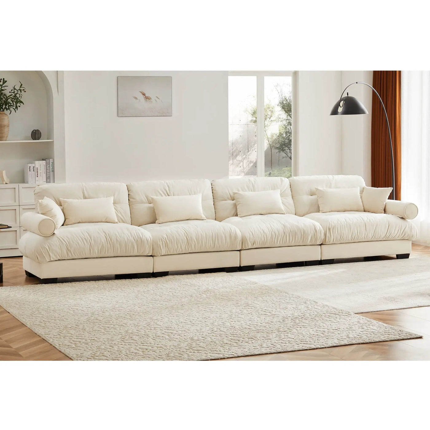 Super Comfort Oversized Modular Sectional Sofa, Deep Seat Convertible L Shaped Couch by HouseOfZazla