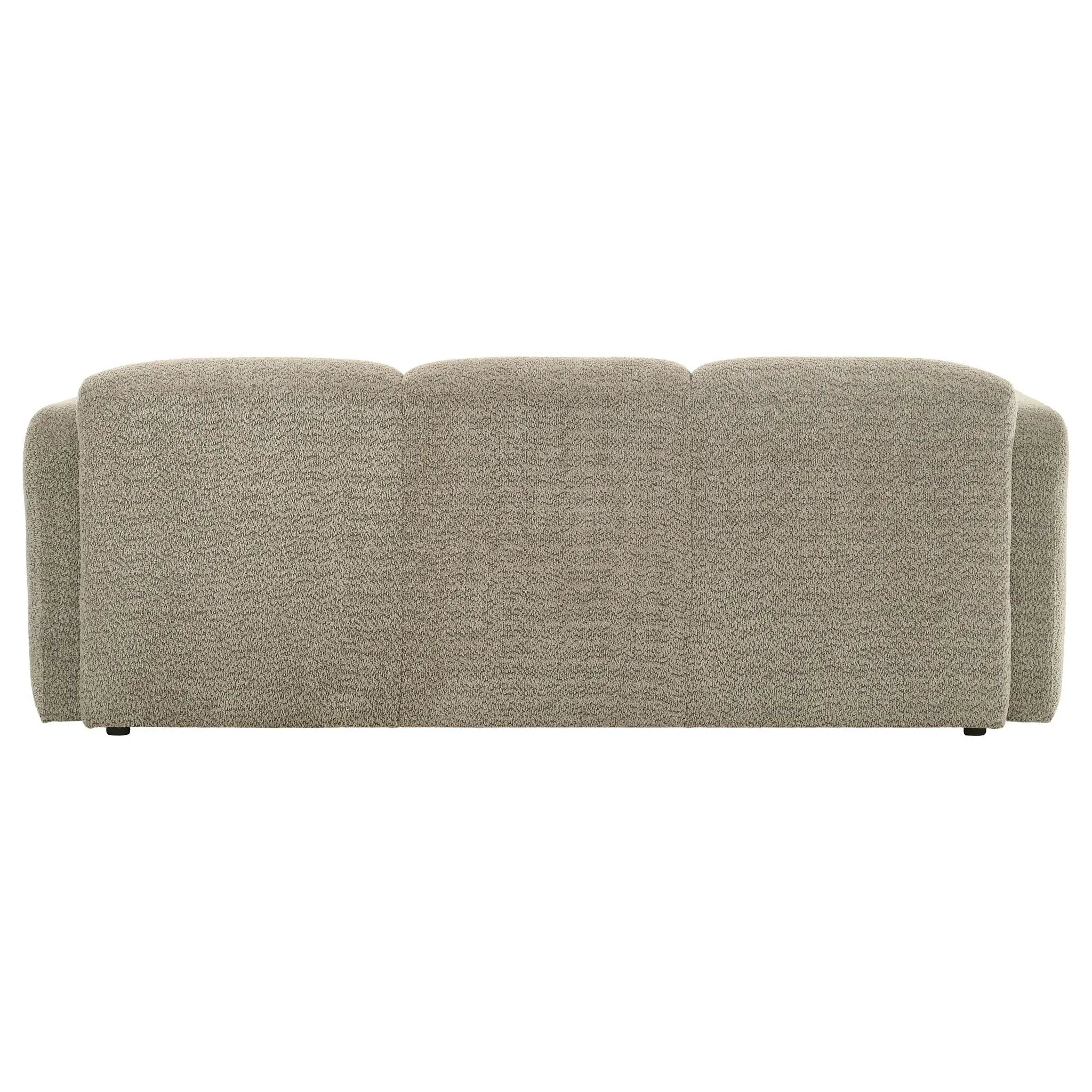 Dorset Fabric Upholstered Round Track Arm Sofa Brown by Unique Piece Furniture