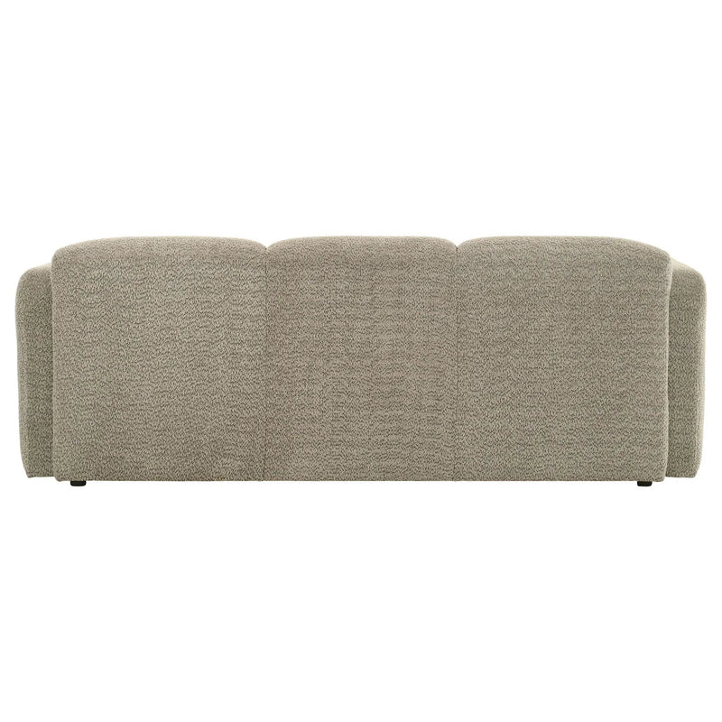Dorset Fabric Upholstered Round Track Arm Sofa Brown by Unique Piece Furniture