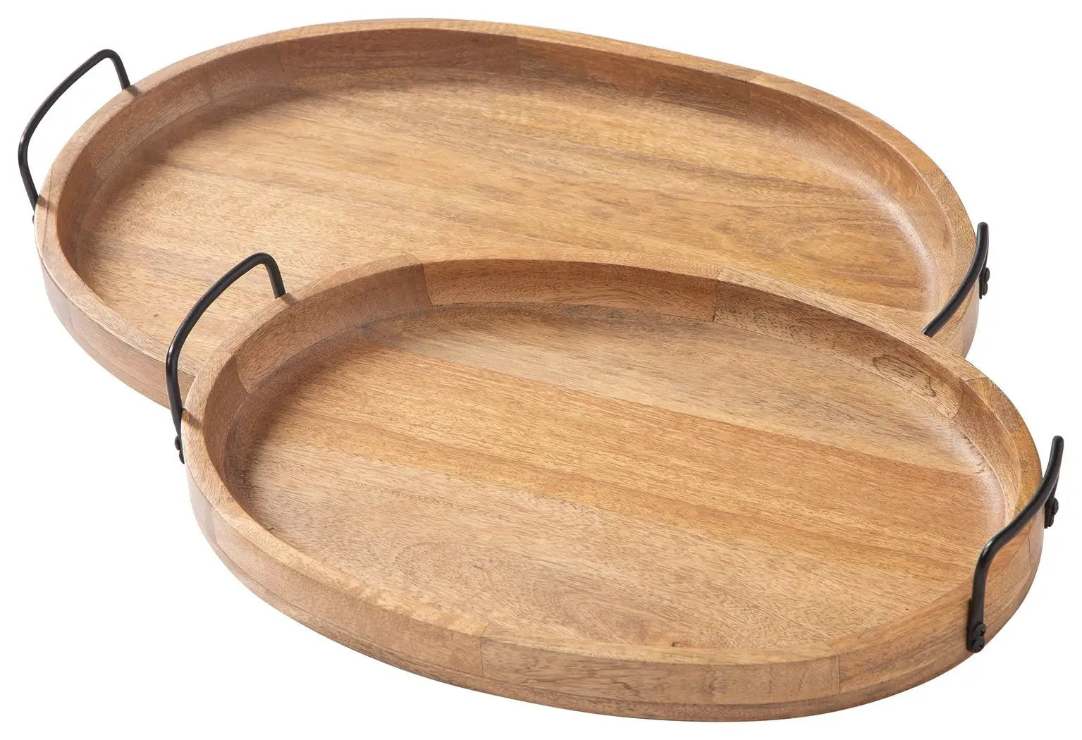 Jocelyne - Tray Set (Set of 2) - Brown / Black by Unique Piece Furniture