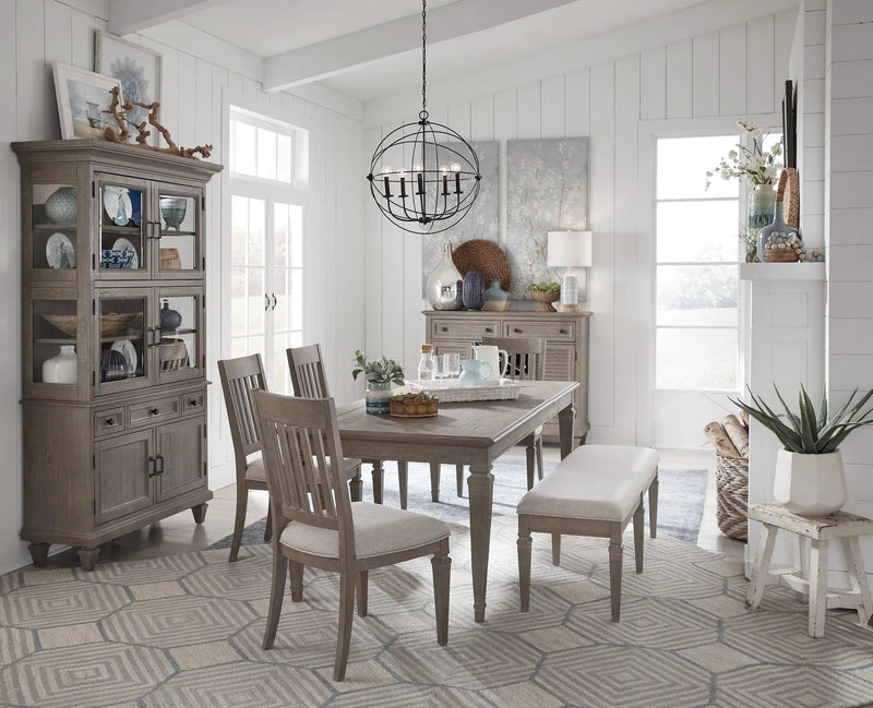 Lancaster - Bench With Upholstered Seat - Dovetail Gray by Unique Piece Furniture