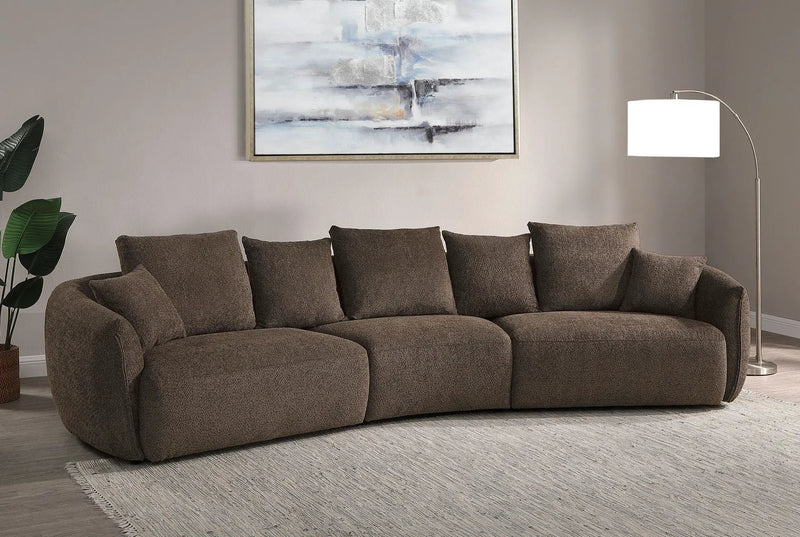 Bash - Anthology Boucle Sofa With Pillows - Brown by Unique Piece Furniture