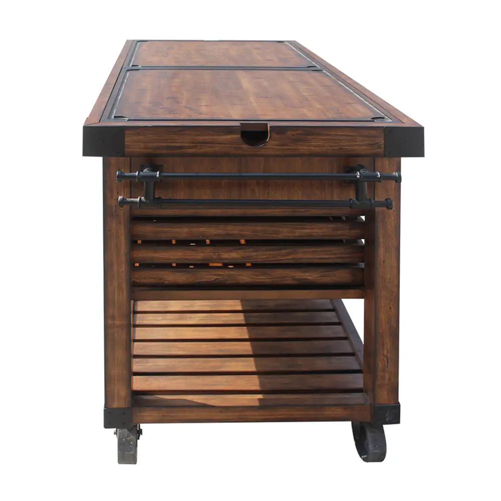 Kaif - Kitchen Cart - Distressed Chestnut by Unique Piece Furniture