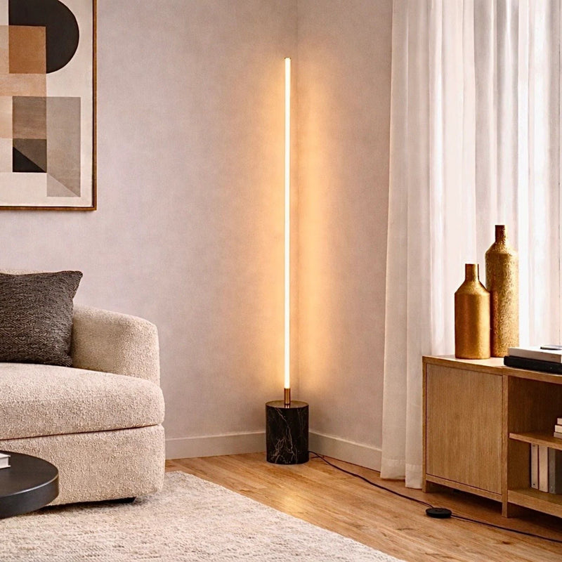 Prism - LED Floor Lamp with On/Off Switch Base - Gold/Marble, photo 7 of 8
