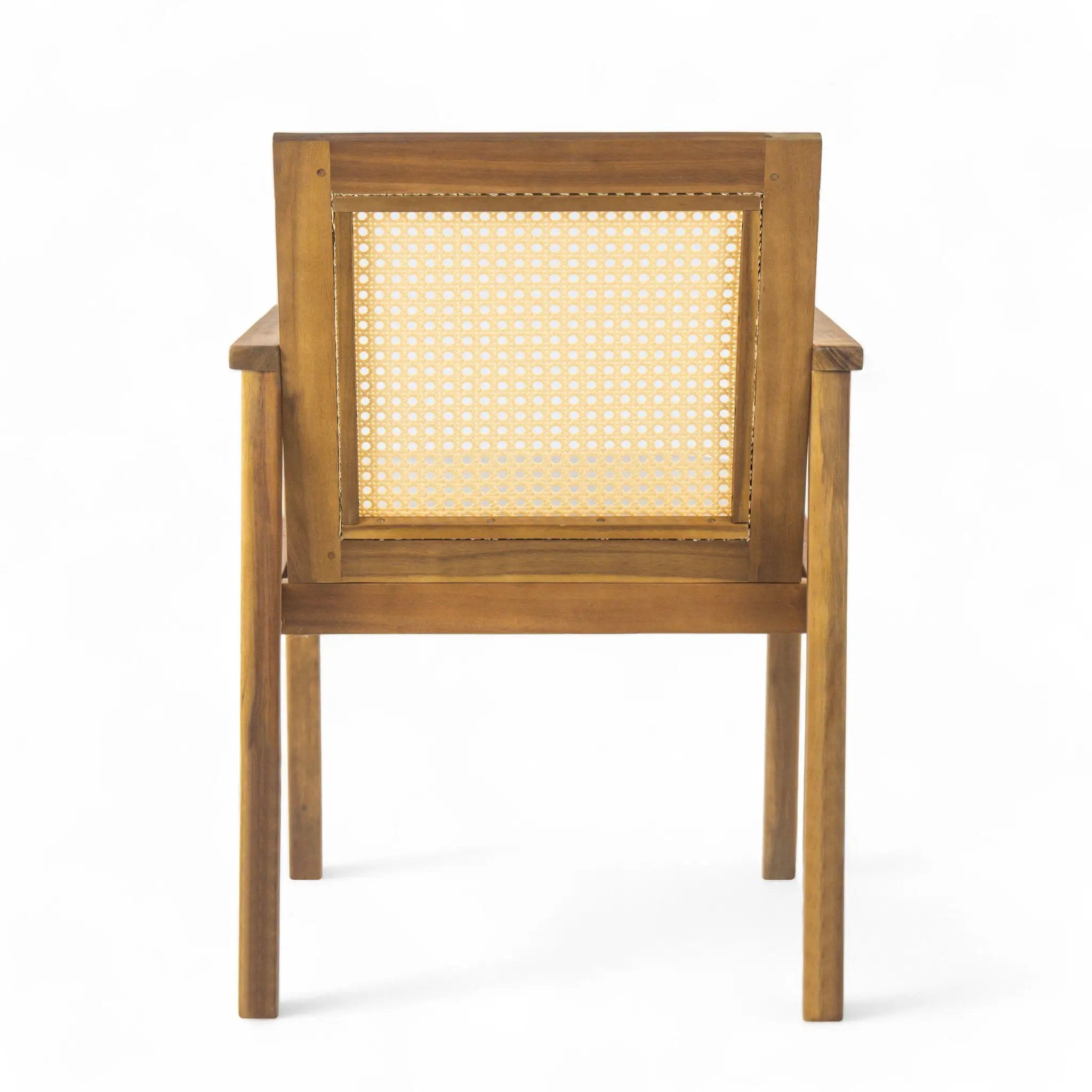 Preston Outdoor Dining Chair With Cushion Set of 2 - Teak / Beige by HouseOfZazla
