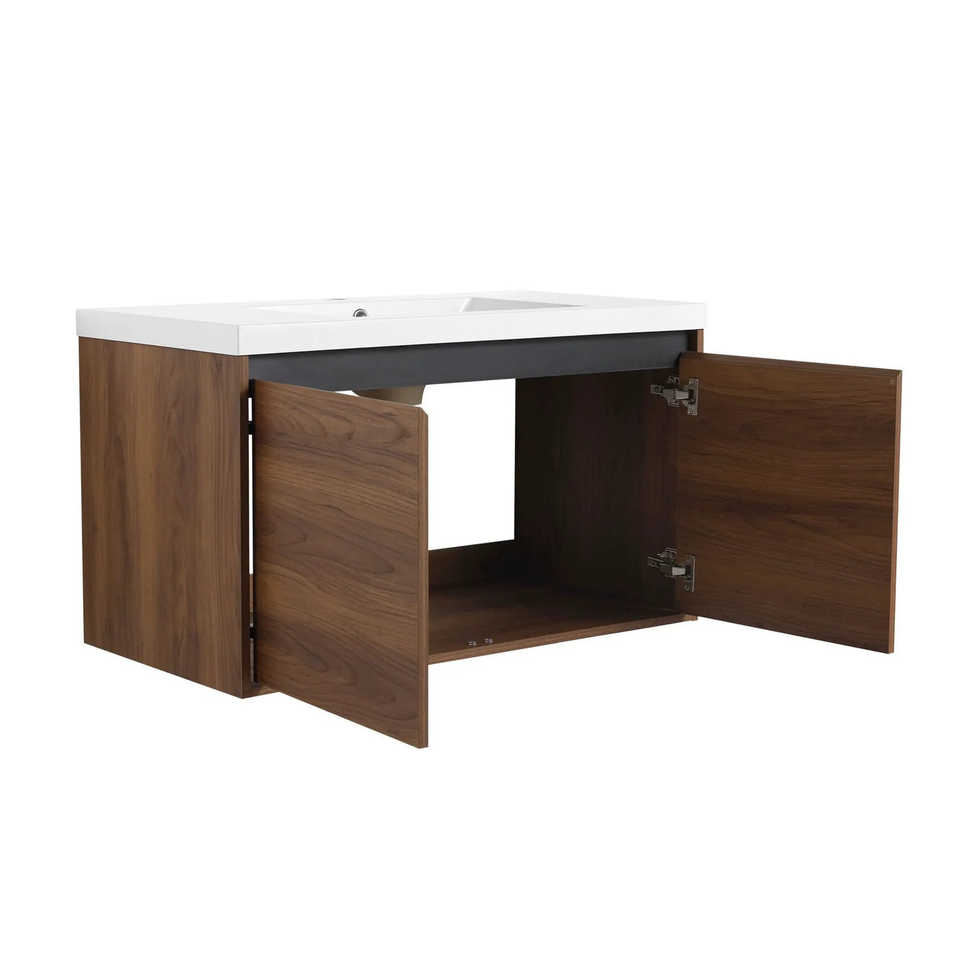 Bathroom Vanity Set With Resin Countertop Sink And 2 Doors, Engineered Wood by HouseOfZazla