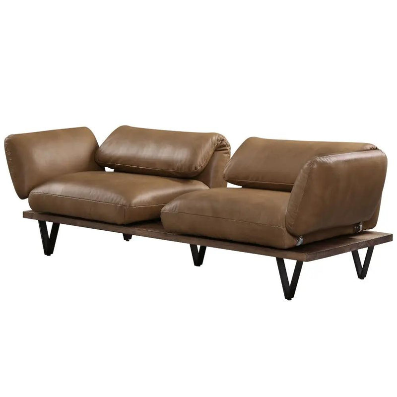 Narech - Sofa With Swivel - Nutmeg Top Grain Leather by Unique Piece Furniture