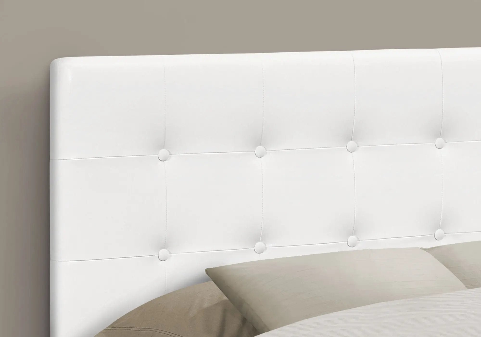 Full Size Headboard Only Upholstered Leather Look - White by Unique Piece Furniture