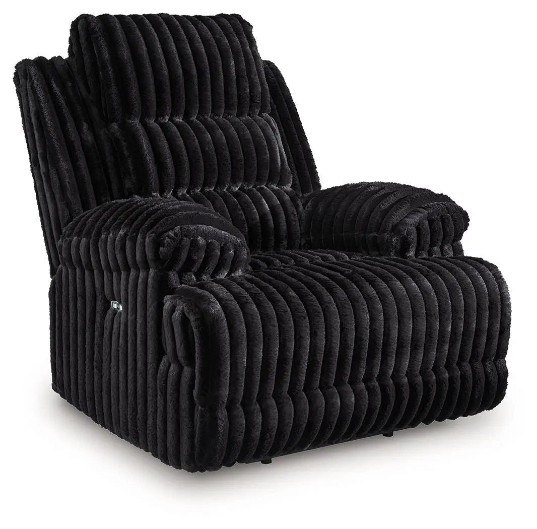 Rhine Falls - Zero Wall Power Recliner - Onyx by Unique Piece Furniture