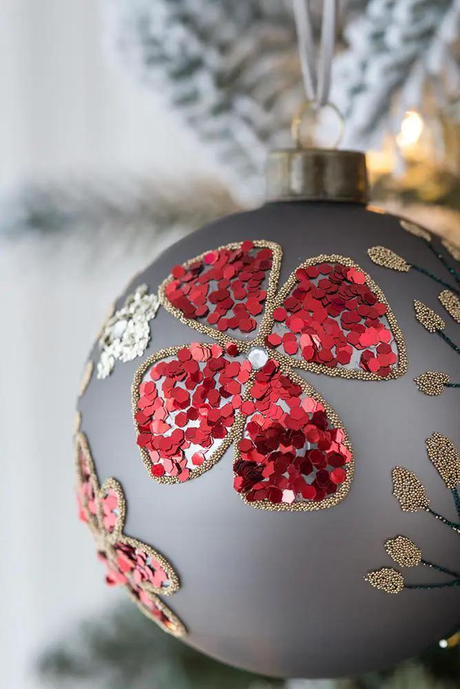 Glass Decorative Hanging Ball Christmas Tree Ornaments For Holiday Party Decorations by Unique Piece Furniture