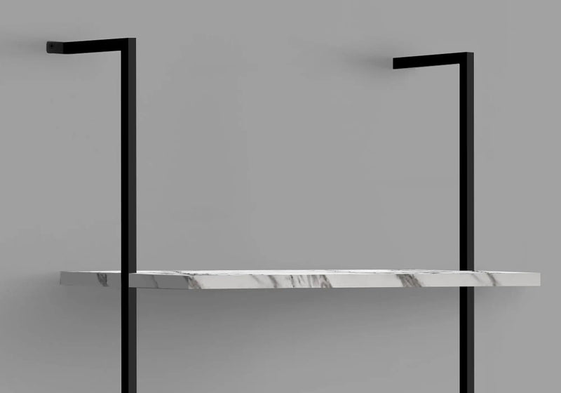 5-Tier Ladder Bookshelf with Marble Look for Office & Home by HouseOfZazla