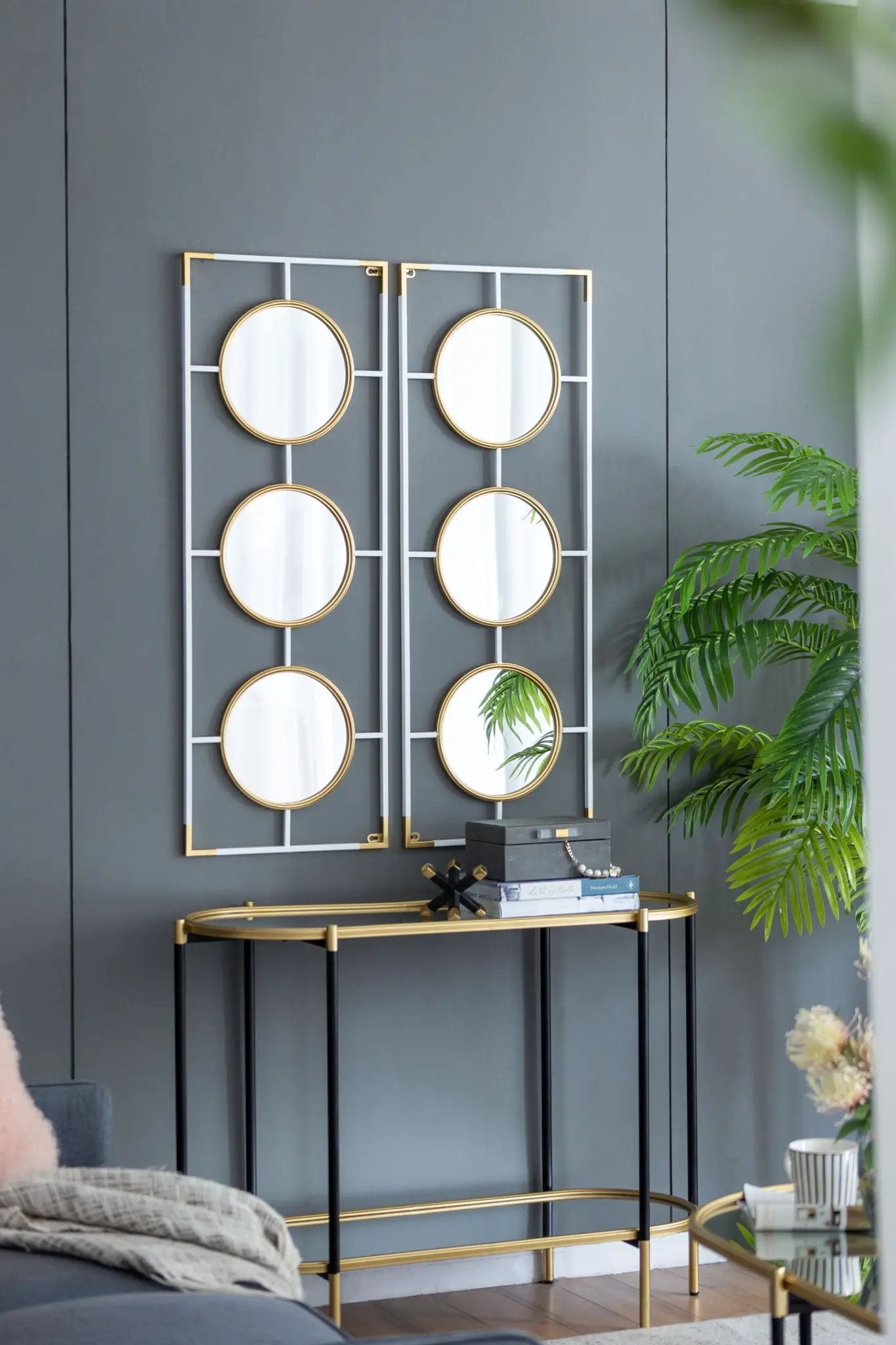 3 Mirror Piece Wall Mirror InRectangular Frame, Home Wall Decor For Bedroom Living Room by HouseOfZazla