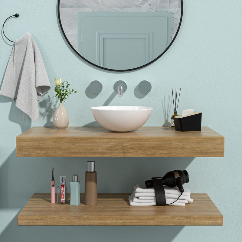 Modern Ceramic Circular Vessel Bathroom Sink by HouseOfZazla