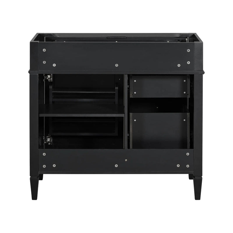 Bathroom Vanity With 2 Drawers And Tip-Out Drawer, Storage Cabinet by Unique Piece Furniture