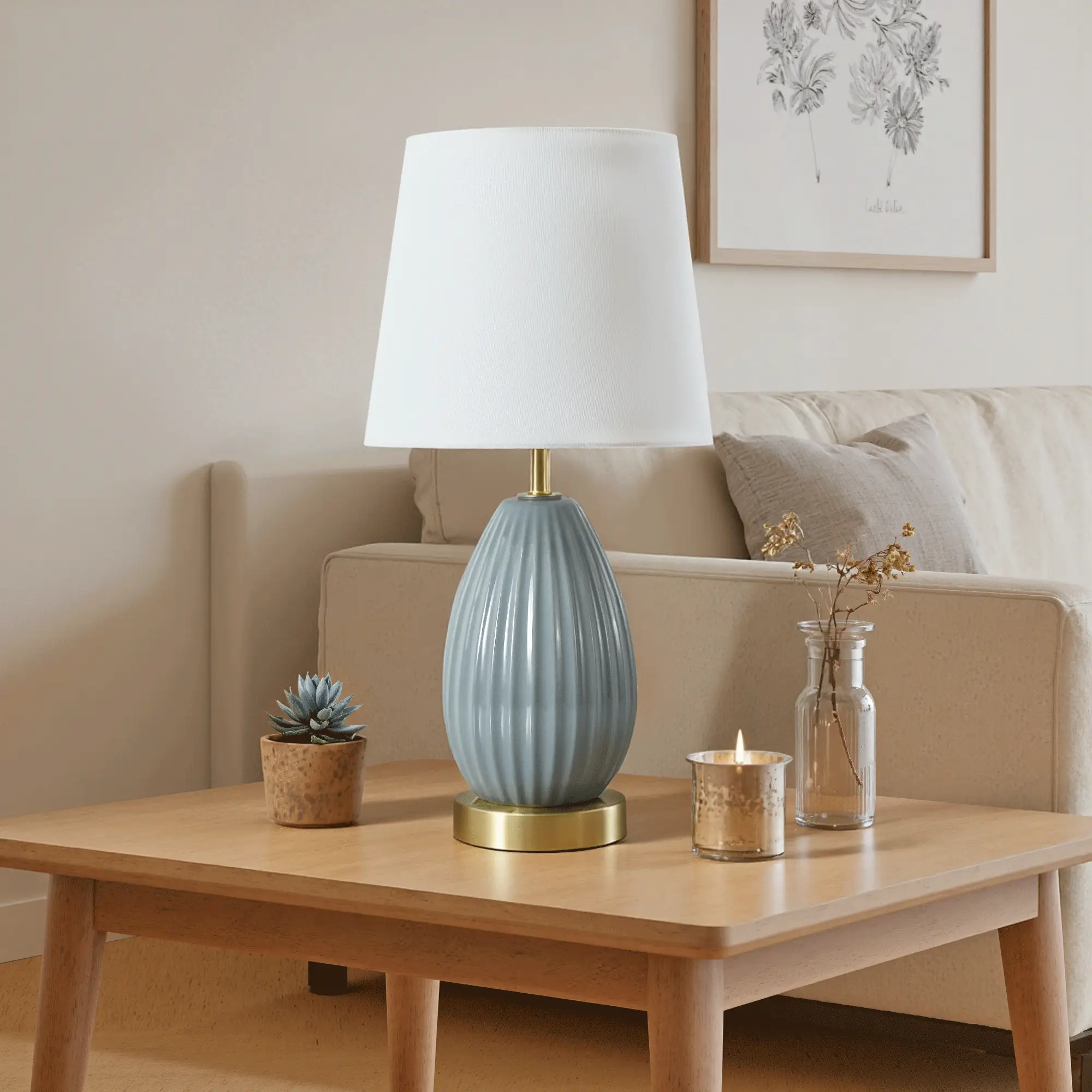 18-Inch Table Lamp Set of 2 with E26 Socket by HouseOfZazla