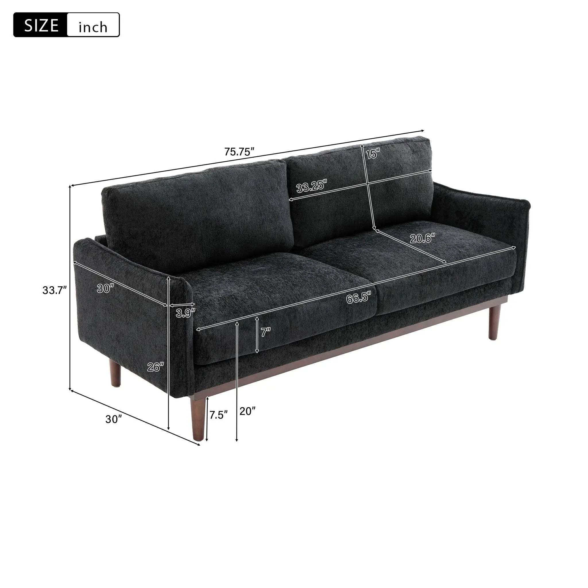 Loveseat Sofa With Spacious Seating by HouseOfZazla
