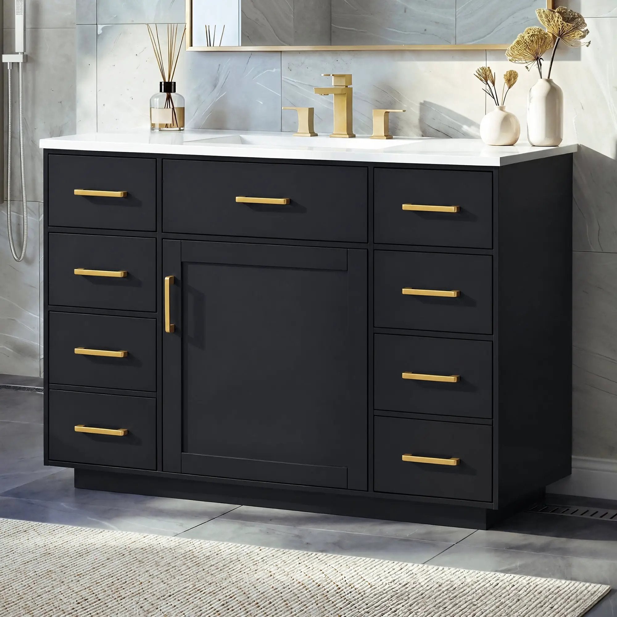 48" Bathroom Vanity with Sink Top by HouseOfZazla