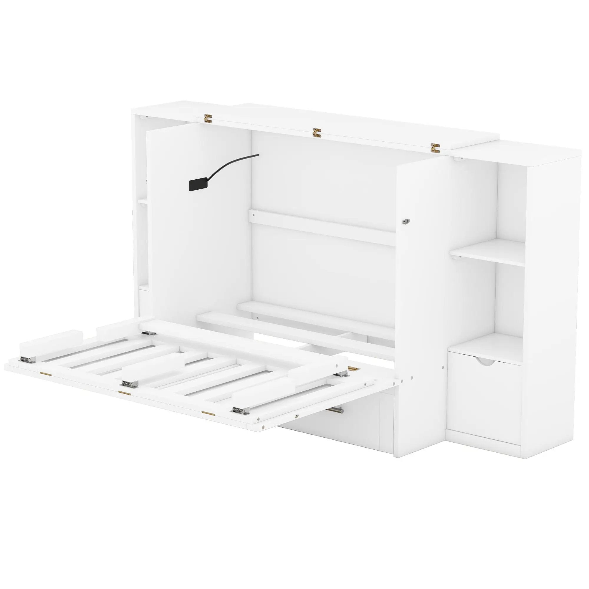 Murphy Bed With Shelves, Drawers And USB Ports by HouseOfZazla