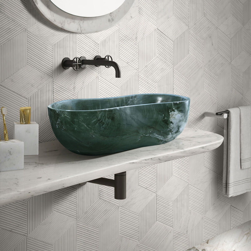 Bathroom Vessel Sink With Wavy Design by HouseOfZazla