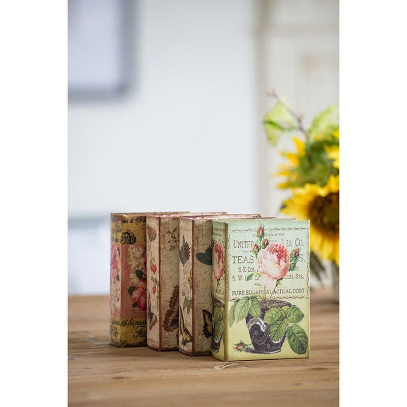 Multi-Color Book Boxes Set of 4 with Elegant Floral Design, photo 13 of 14
