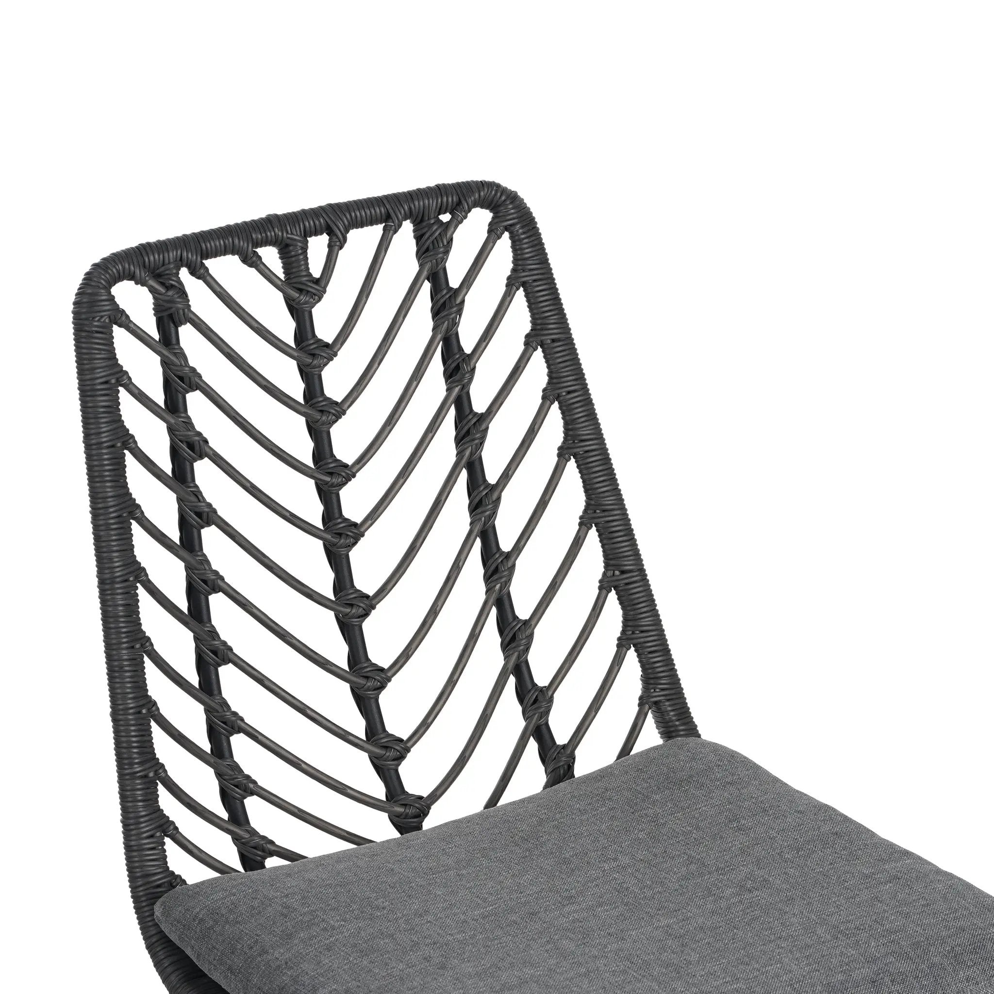 DEJA Chair 2PCS with 2 Cushions, Gray by HouseOfZazla