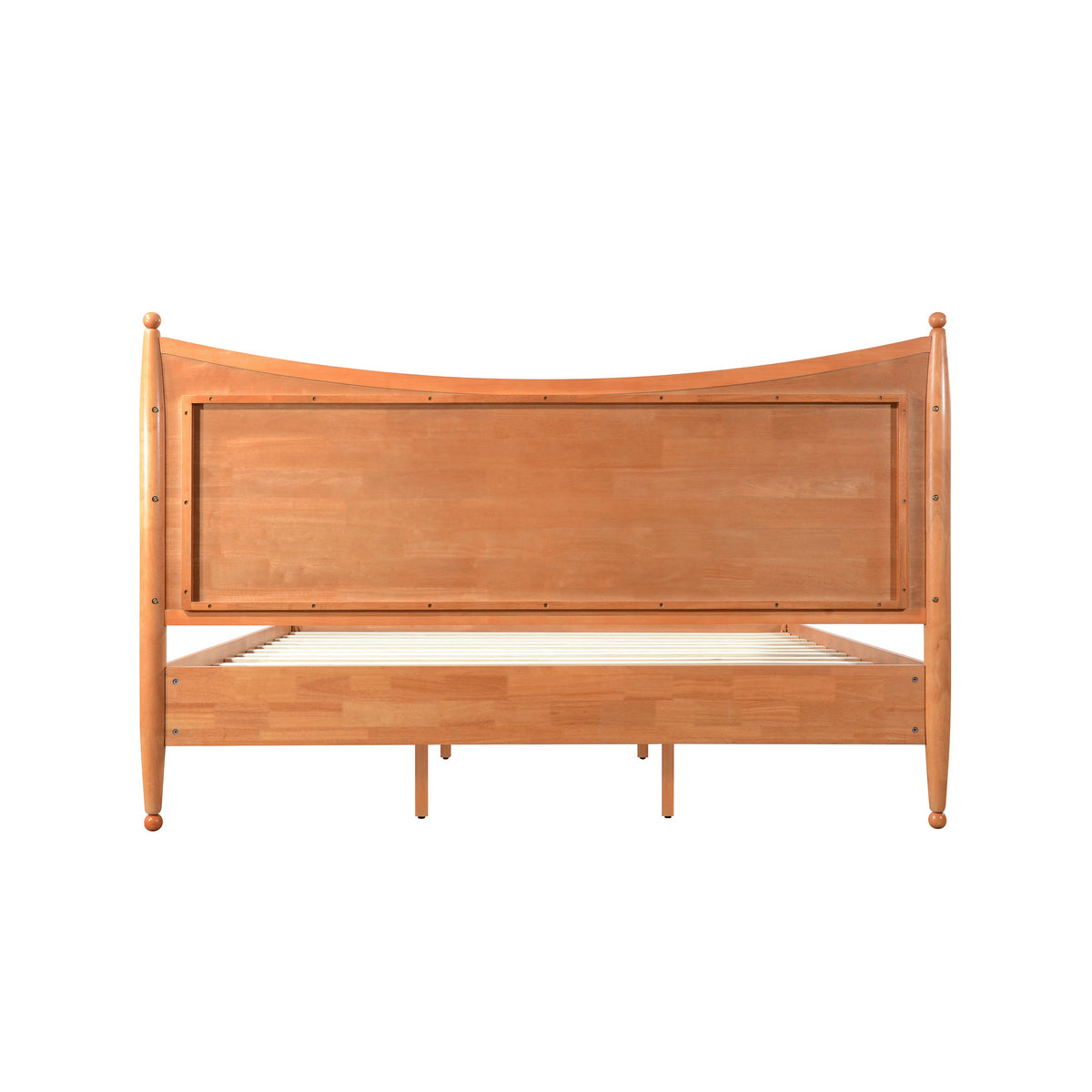 Classic Transitional King Size Solid Wood Platform Bed Frame, photo 10 of 10