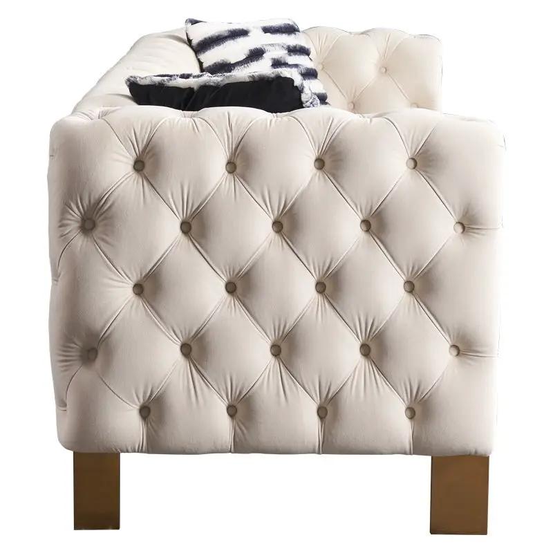 Chesterfield - Modern Tufted Living Room Sofa, 84.25''W Couch by Unique Piece Furniture